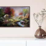 Gazebo Village, by Boehne - 24x36 Art Poster Print for Wall, Home Decor