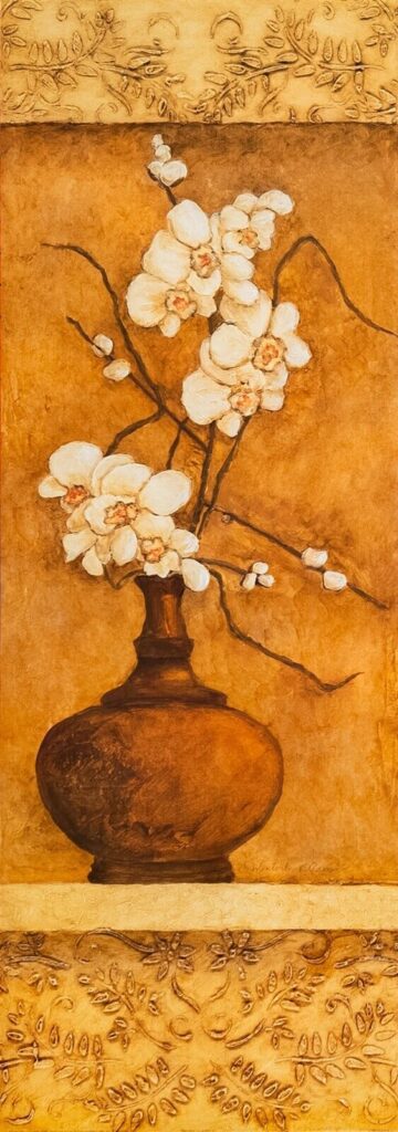 Orchids On Honey I, by Olson - 12x36 Art Poster Print for Wall, Home Decor - Image 2