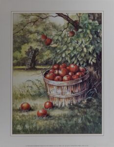 Apple Basket III, by Sibley - 11x14 Art Poster Print for Wall, Home Decor - Image 2