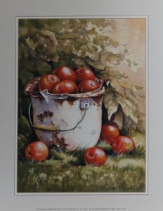 Apple Basket II, by Sibley - 11x14 Art Poster Print for Wall, Home Decor - Image 2
