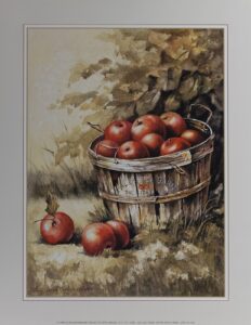 Apple Basket I, by Sibley - 11x14 Art Poster Print for Wall, Home Decor - Image 2