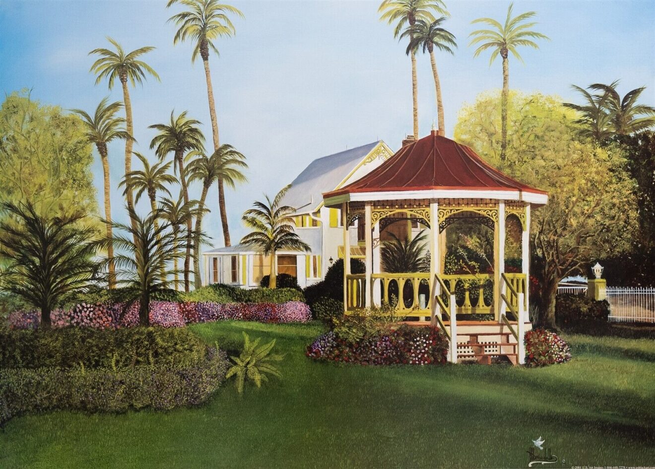Gazebo, by HL Woodall - 24x34 Art Poster Print for Wall, Home Decor - Image 2