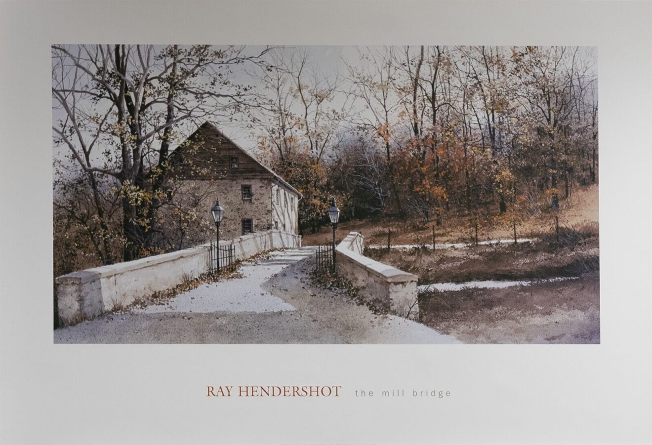 The Mill Bridge, by Ray Hendershot - 24x36 Art Poster Print for Wall, Home Decor - Image 2