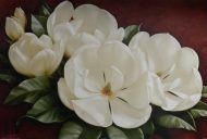 Magnolia Crimson I, by Levashov - 24x36 Art Poster Print for Wall, Home Decor - Image 2