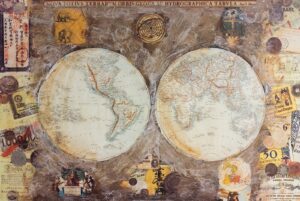 Globe Collage I - 24x36 Art Poster Print for Wall, Home Decor - Image 2