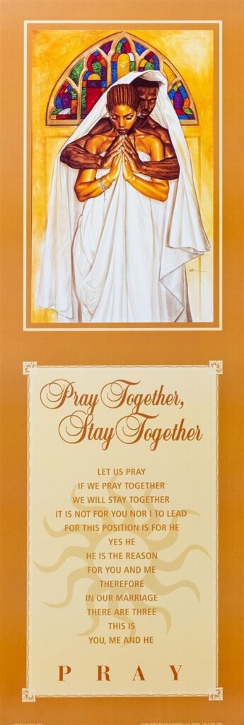 Pray Together Stay Together, by WAK - 12x36 Art Poster Print for Wall, Home Decor - Image 2