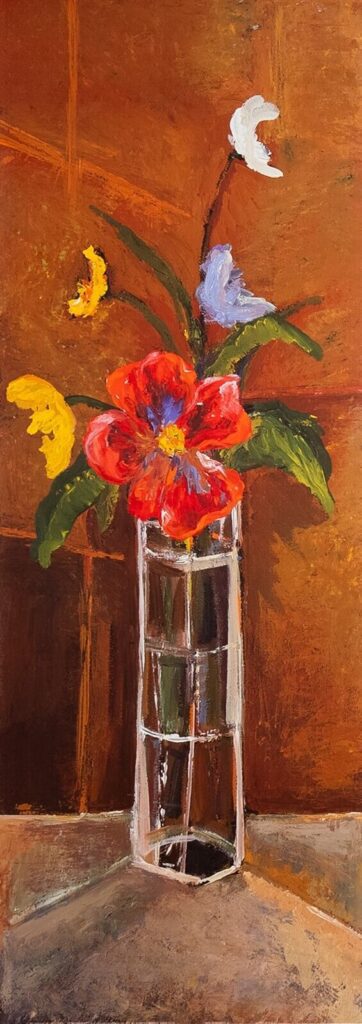 Red Intensity I, by Burton - 12x36 Art Poster Print for Wall, Home Decor - Image 2