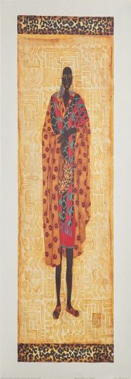 Bogolan Figure II, by Shannon - 12x36 Art Poster Print for Wall, Home Decor - Image 2