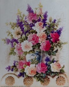 Vase With Pink Flowers, by Chin - 11x14 Art Poster Print for Wall, Home Decor - Image 2