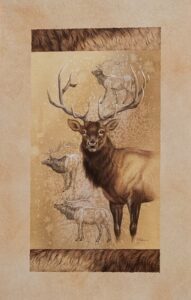 Stag, by Gibson - 10x16 Art Poster Print for Wall, Home Decor - Image 2