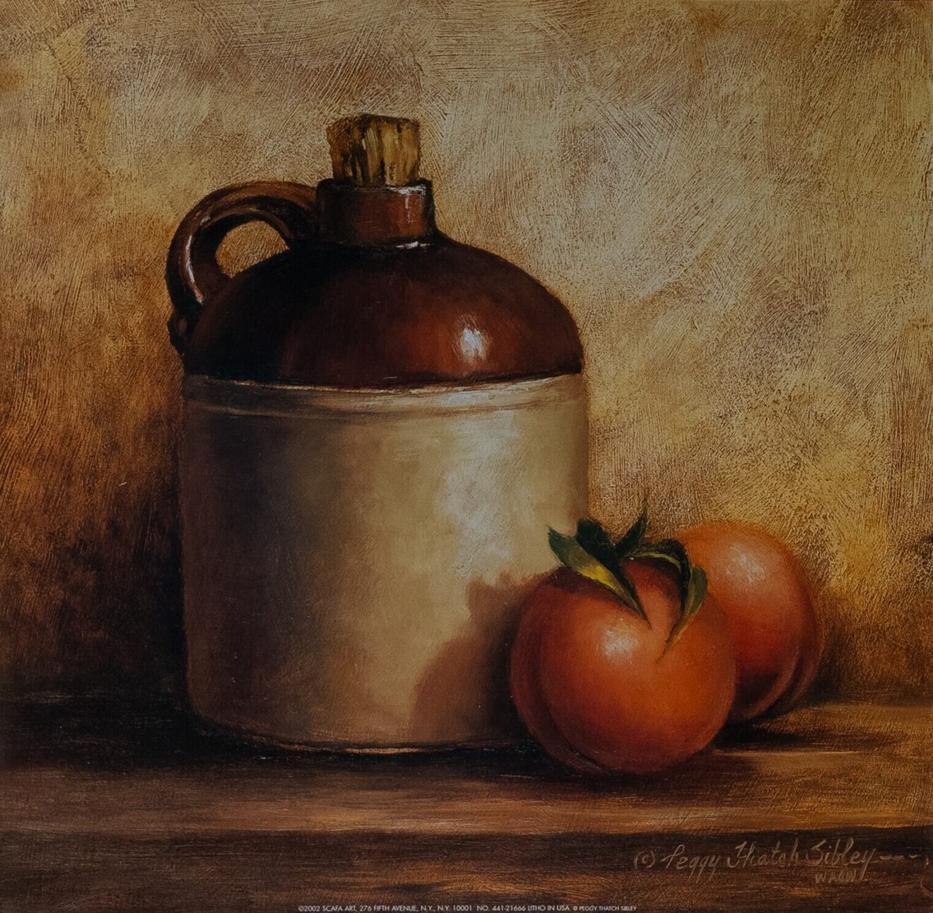 Jug + Peach, by Sibley - 12x12 Art Poster Print for Wall, Home Decor - Image 2