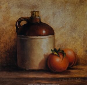 Jug + Peach, by Sibley - 12x12 Art Poster Print for Wall, Home Decor - Image 2