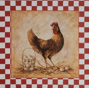 Hen, by Sibley - 12x12 Art Poster Print for Wall, Home Decor - Image 2