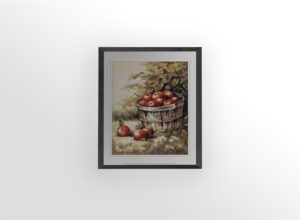Apple Basket I, by Sibley - 11x14 Art Poster Print for Wall, Home Decor - Image 3
