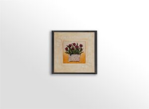 Red Tulips, by Gloria Eriksen - 16x16 Art Poster Print for Wall, Home Decor - Image 3