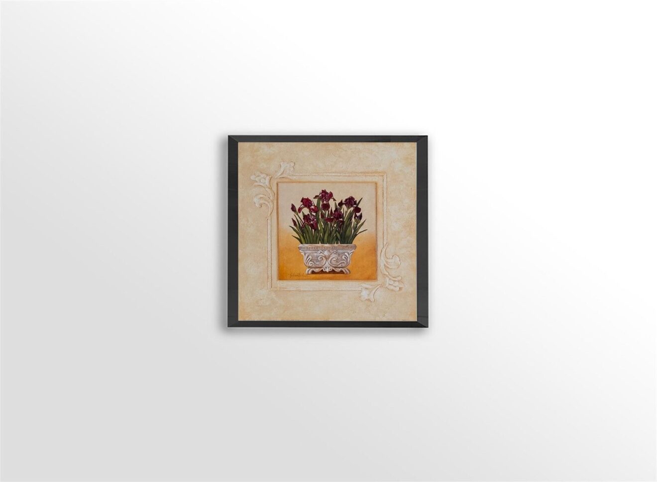 Red irises, by Gloria Eriksen - 16x16 Art Poster Print for Wall, Home Decor - Image 3