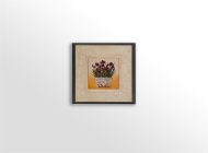 Red irises, by Gloria Eriksen - 16x16 Art Poster Print for Wall, Home Decor - Image 3