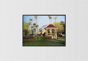 Gazebo, by HL Woodall - 24x34 Art Poster Print for Wall, Home Decor - Image 3