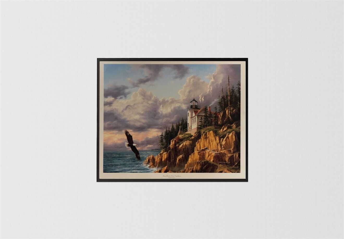 Bass harbor head Lighthouse, by Reichardy - 24.5x30 Art Poster Print for Wall, Home Decor - Image 3