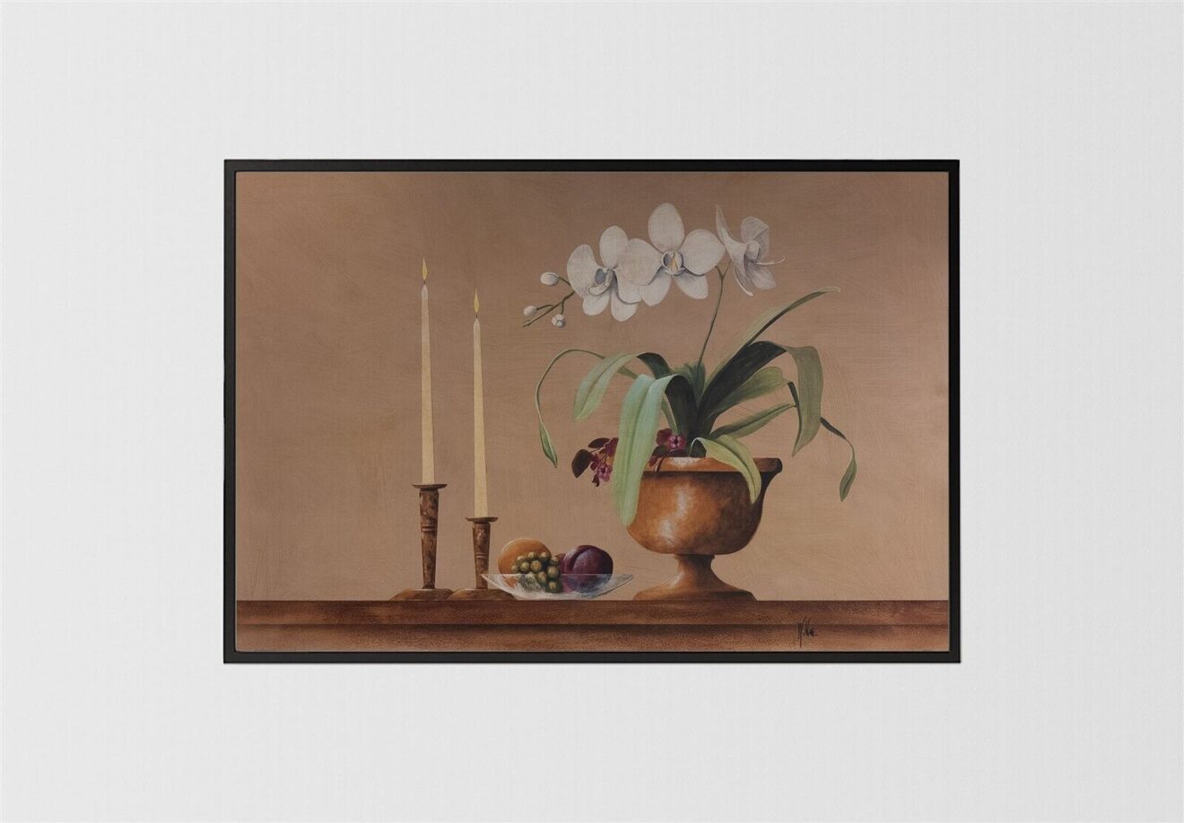 White Orchid Still Life, by Wilbur - 24x36 Art Poster Print for Wall, Home Decor - Image 3