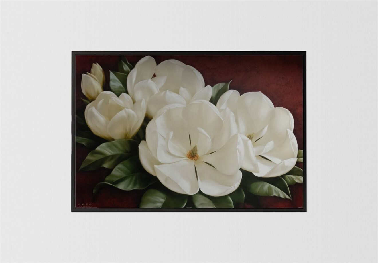 Magnolia Crimson I, by Levashov - 24x36 Art Poster Print for Wall, Home Decor - Image 3