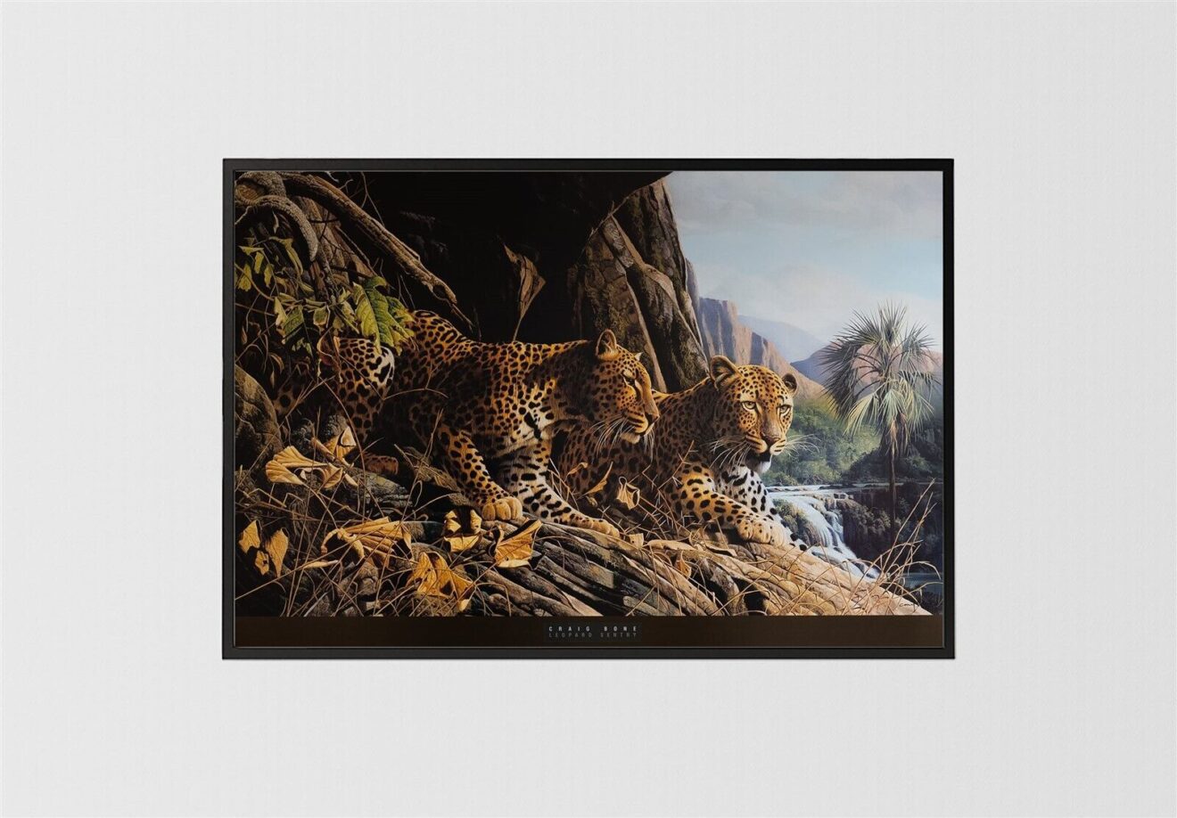 Leopard Sentry, by Craig Bone - 24x36 Art Poster Print for Wall, Home Decor - Image 3
