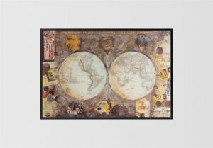 Globe Collage I - 24x36 Art Poster Print for Wall, Home Decor - Image 3