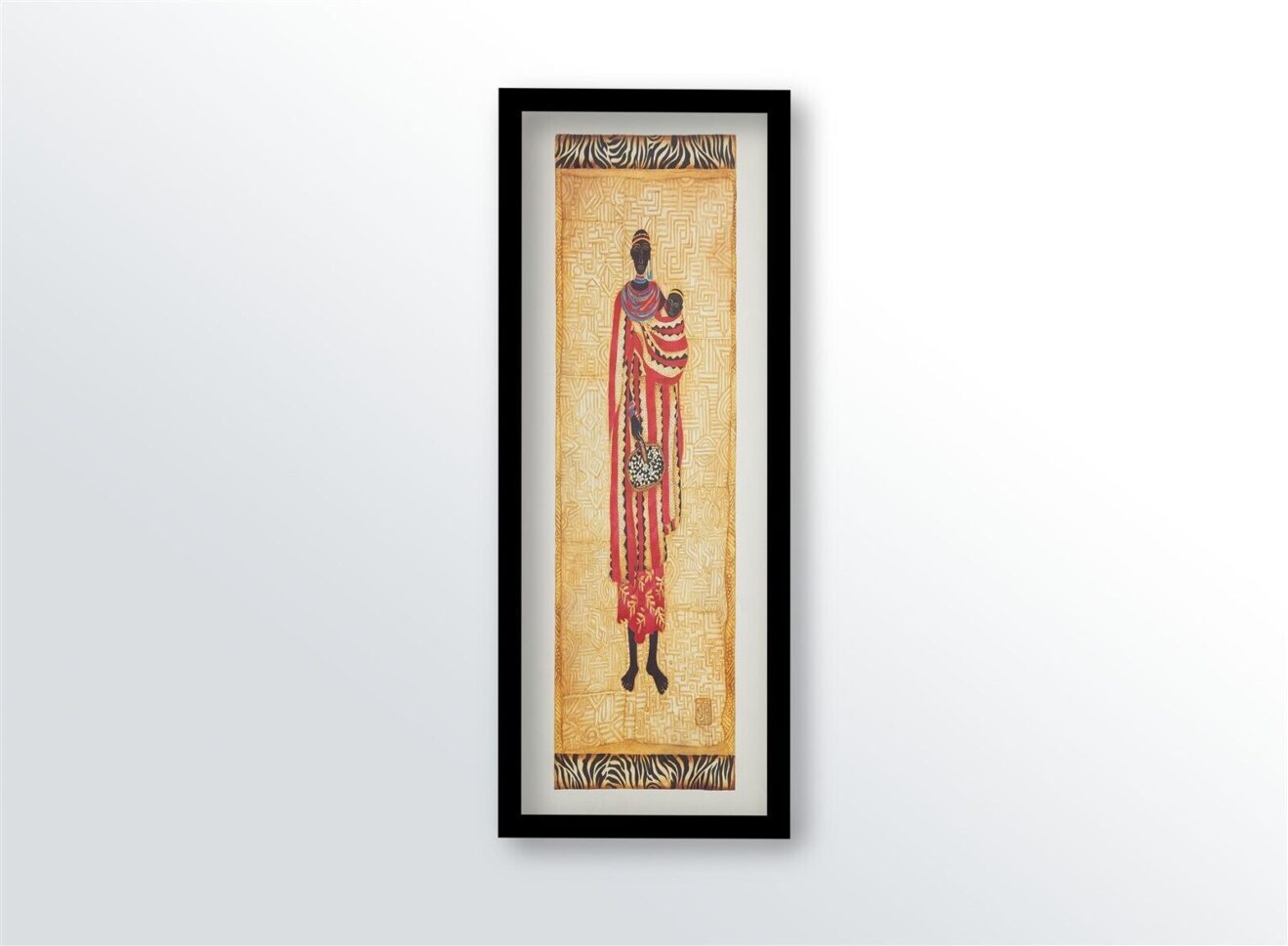 Kuba Figures I, by Shannon - 12x36 Art Poster Print for Wall, Home Decor - Image 3