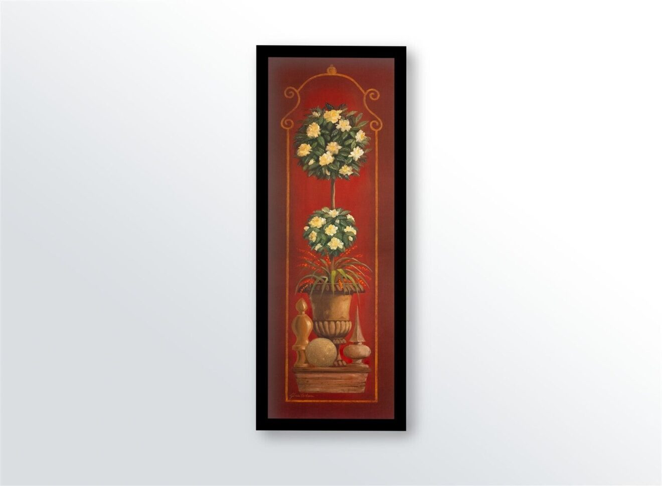 Gardenia Topiary, by Gloria Eriksen - 12x36 Art Poster Print for Wall, Home Decor - Image 3