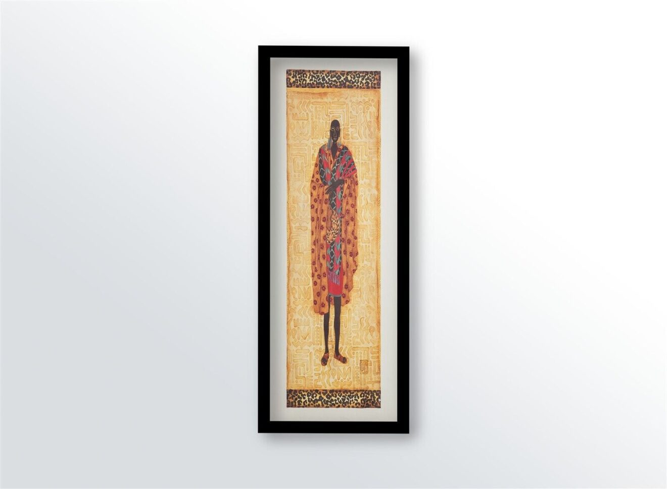 Bogolan Figure II, by Shannon - 12x36 Art Poster Print for Wall, Home Decor - Image 3