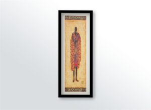 Bogolan Figure II, by Shannon - 12x36 Art Poster Print for Wall, Home Decor - Image 3