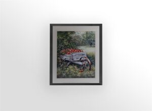 Wheelbarrow of Apples, by Sibley - 11x14 Art Poster Print for Wall, Home Decor - Image 3