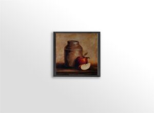 Jar + Apple, by Sibley - 12x12 Art Poster Print for Wall, Home Decor - Image 3