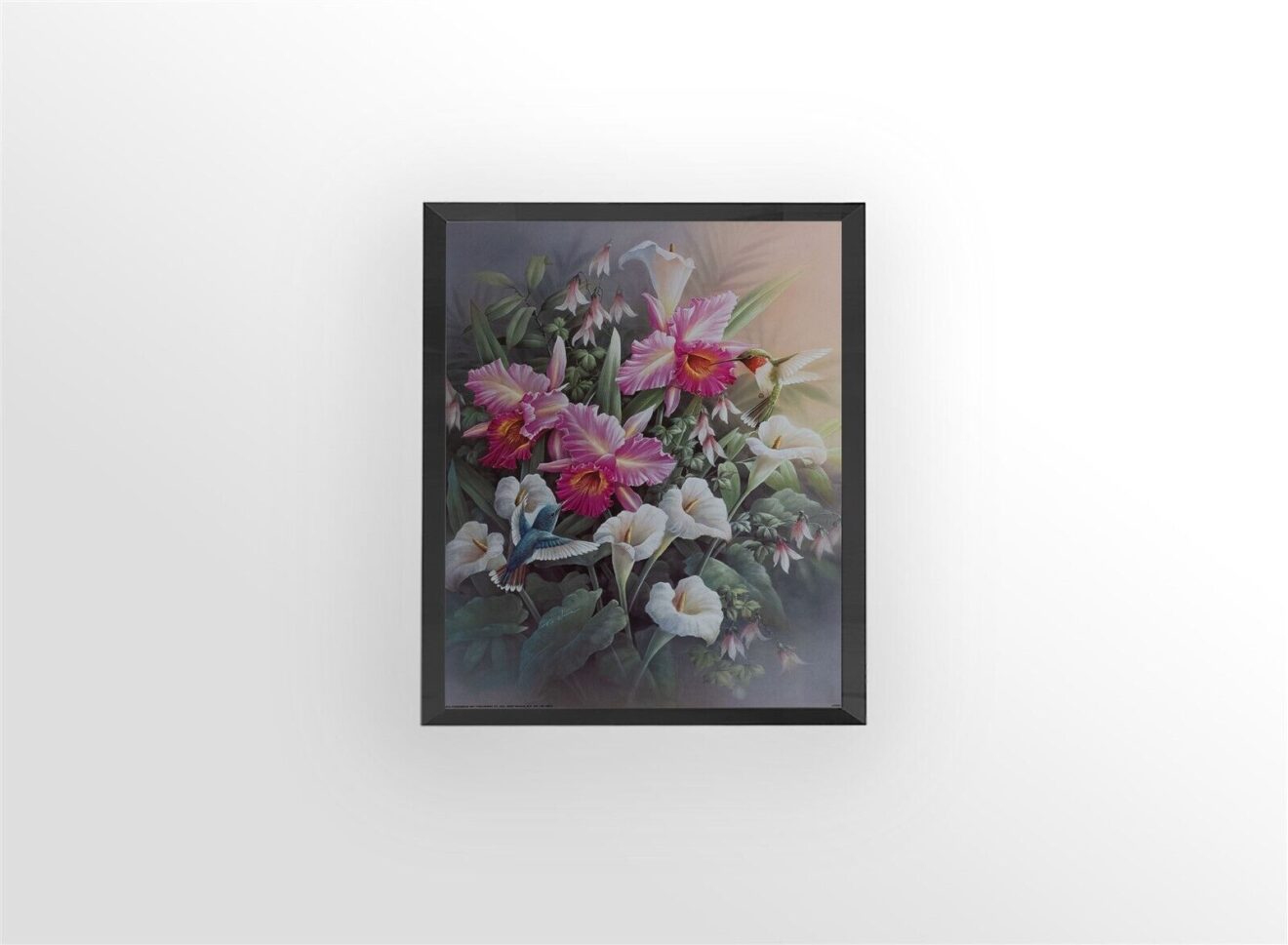 Hummingbirds With Flowers I - 11x14 Art Poster Print for Wall, Home Decor - Image 3