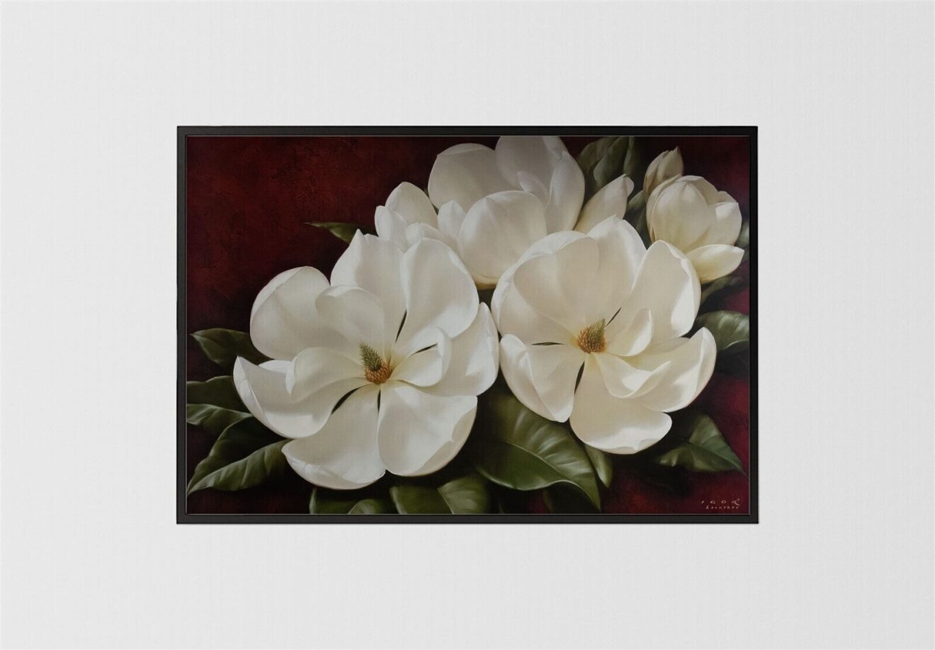 Magnolia Crimson II, by Levashov - 24x36 Art Poster Print for Wall, Home Decor - Image 3