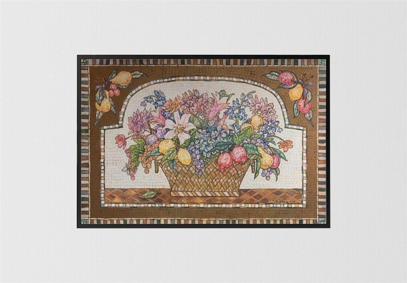 Mural of Flowers + Fruit, by Takata - 24x36 Art Poster Print for Wall, Home Decor - Image 3