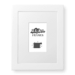 White Matted, Chalk White Picture Frame - 1 Inch