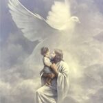 JESUS WITH BABY & DOVE - 8x10 Inch