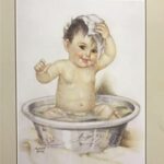 BABY IN BATH TUB - 8x10 Inch