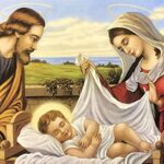 BABY JESUS SLEEPING - 8x10 Inch