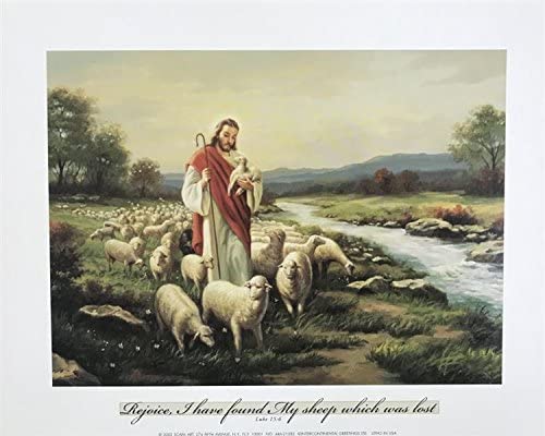 51jmbsx2lql-ac-1 REJOICE, I HAVE FOUND MY SHEEP ( LUKE 15:6 ) - 8x10 Inch - Image 1