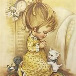 GIRL PRAYING - 8x10 Inch