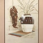 RED CHILLI & VASE - 8x10 Inch