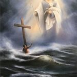 JESUS SAVING MAN - 8x10 Inch