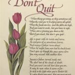DON'T QUIT II - 8x10 Inch