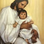 JESUS WITH BABY - 8x10 Inch