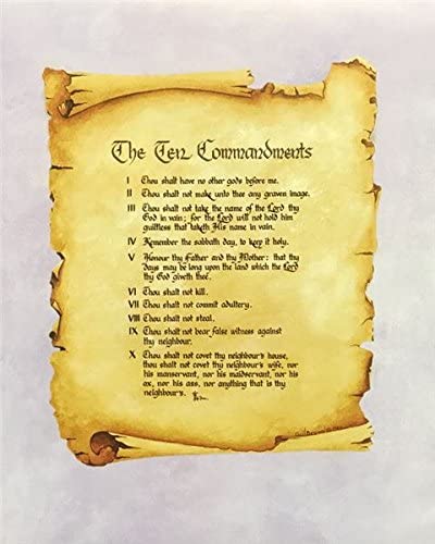 51ucmrdxdbl-ac-1 THE TEN COMMANDMENTS - 8x10 Inch - Image 1