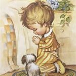 BOY PRAYING - 8x10 Inch