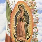 GUADALUPE & FLAG, Spanish Version - 8x10 Inch