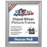 Cloud Silver .75" Solid Wood Picture Frame